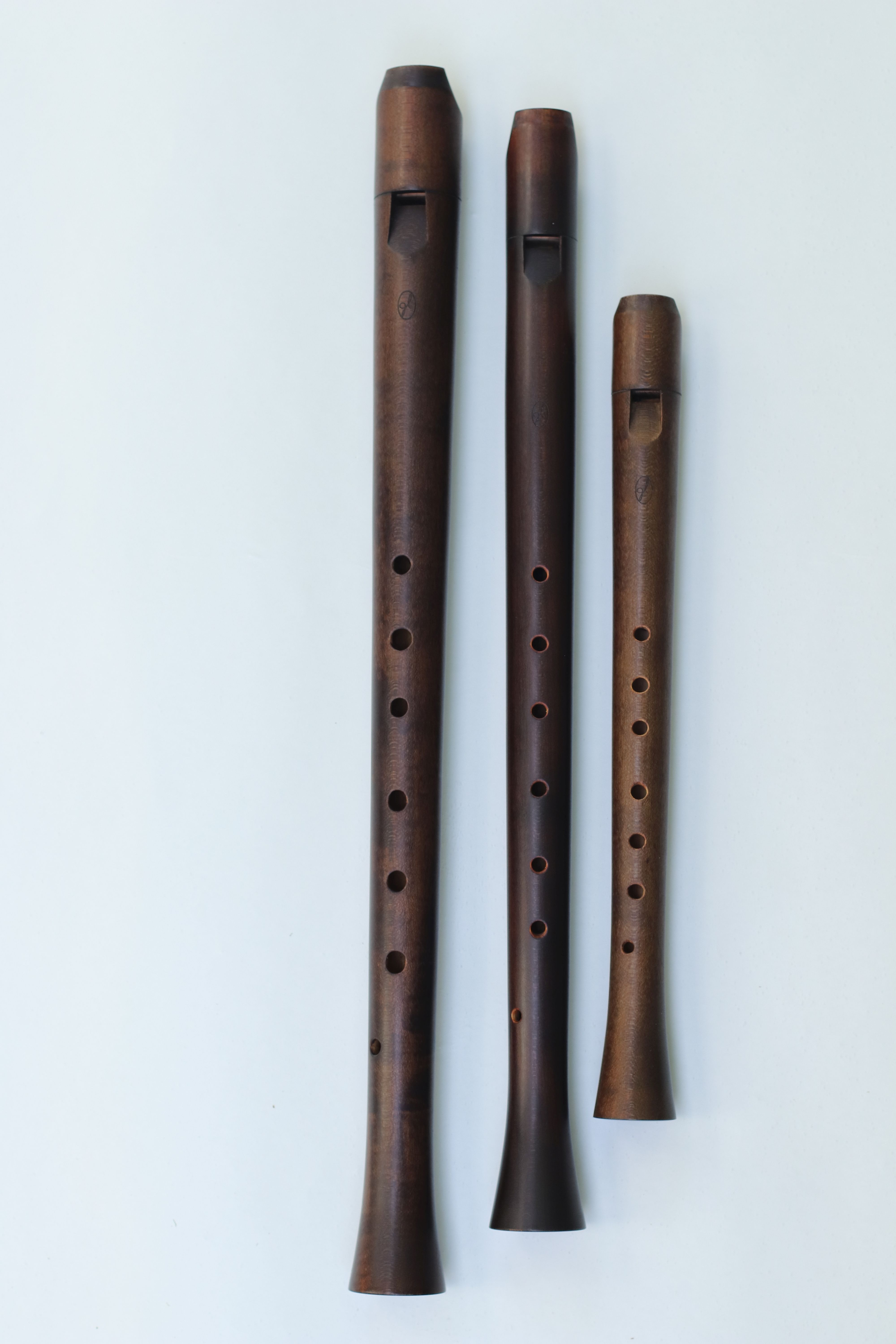 Renaissance soprano, Galto, and F alto alto recorders
